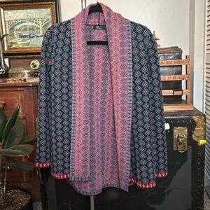 Neve Nordic Merino Wool Cardigan Open Front